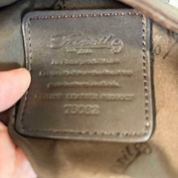 Fossil Classic Genuine Leather Satchel Crossbody Bag Brown - Picture 2 of 14